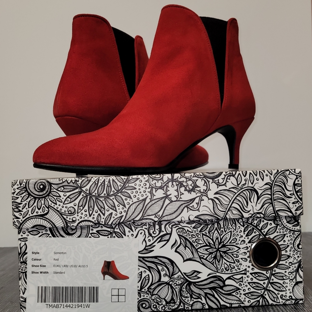 DuoBoots | Somerton Suede Boot, Red, Size 10 (EU 41)